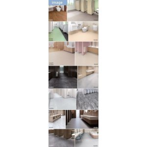 画像4: 【東リ】複層ビニル床シート 消臭NSトワレNW（1m以上10cm単位での販売） 1820mm（厚2mm）優れた防汚・メンテナンス機能でトイレのキレイが長持ち。