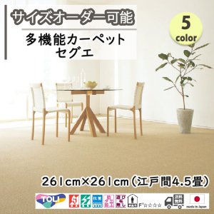 画像1: 東リ  日本製　多機能カーペット 【セグエ　4.5畳】ラグ/抗菌/防炎/防ダニ/子供/ペット/絨毯/静電/カーペット(ホットカーペット/床暖房/春夏秋冬用/オールシーズン/じゅうたん/ラグ/遊び毛無し ★送料無料（北海道沖縄離島除く）