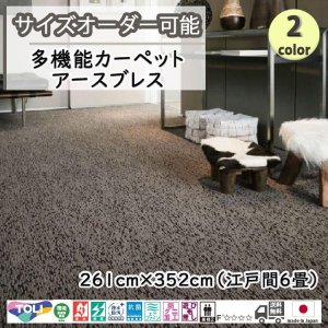 画像1: 東リ  日本製　多機能カーペット 【アースブレス　6畳】ラグ/抗菌/防炎/防ダニ/子供/ペット/絨毯/静電/カーペット(ホットカーペット/床暖房/春夏秋冬用/オールシーズン/じゅうたん/ラグ/遊び毛無し ★送料無料（北海道沖縄離島除く）