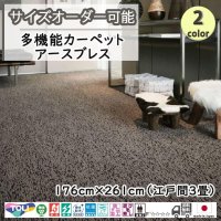 東リ  日本製　多機能カーペット 【アースブレス　3畳】ラグ/抗菌/防炎/防ダニ/子供/ペット/絨毯/静電/カーペット(ホットカーペット/床暖房/春夏秋冬用/オールシーズン/じゅうたん/ラグ/遊び毛無し ★送料無料（北海道沖縄離島除く）