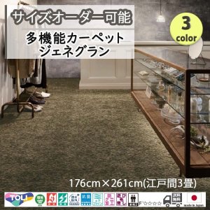 画像1: 東リ  日本製　多機能カーペット 【ジェネグラン　3畳】ラグ/抗菌/防炎/防ダニ/子供/ペット/絨毯/静電/カーペット(ホットカーペット/床暖房/春夏秋冬用/オールシーズン/じゅうたん/ラグ/遊び毛無し ★送料無料（北海道沖縄離島除く）