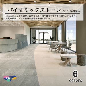 画像1: 東リ　コンポジションビニル床タイル バイオミックストーン (厚さ3mm) ケース(8枚)  600mm×600mm