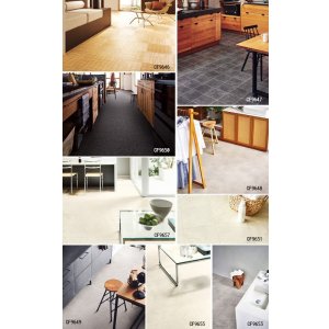 画像8: 【セミオーダーダイニングマット】東リ 185cm×185cm拭ける　95色からカラーを選択　 抗菌 抗ウィルス 防カビ 防炎  床暖OK