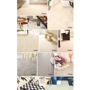 画像9: 【セミオーダーダイニングマット】東リ 185cm×250cm 　拭ける　95色からカラーを選択　 抗菌 抗ウィルス 防カビ 防炎  床暖OK