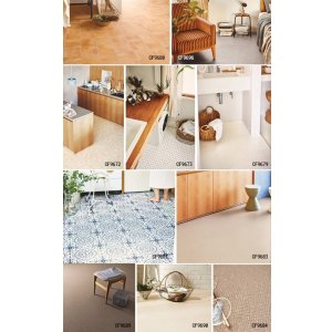 画像10: 【セミオーダーダイニングマット】東リ 185cm×185cm拭ける　95色からカラーを選択　 抗菌 抗ウィルス 防カビ 防炎  床暖OK