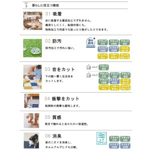画像9: 【送料無料】東リ 洗える 横ズレしない 接着剤不要で置くだけ タイルカーペット ファブリックフロア スクエア2100 FF2100 サイザループ 50cm角　低炭素・防炎・制電・防ダニ・手洗いOK ★送料無料