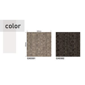 画像2: タイルカーペット GX-8300 GX8301-8302 0cm×50cm 多色のカット＆ループパイルでランダムブロックを表現。陰影により立体的な表情が浮かび上がります。
