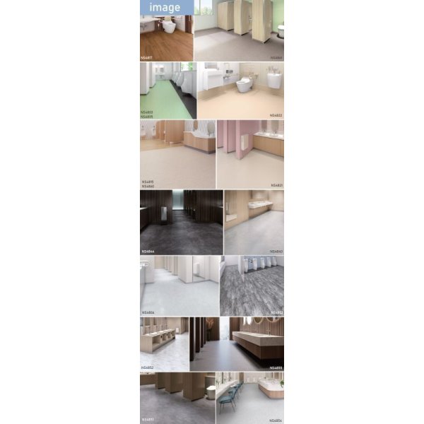 画像4: 【東リ】複層ビニル床シート 消臭NSトワレNW（1m以上10cm単位での販売） 1820mm（厚2mm）優れた防汚・メンテナンス機能でトイレのキレイが長持ち。 (4)