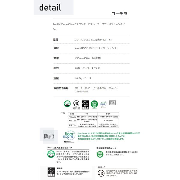 画像3: 【東リ】 コーデラ　2mm厚　45mm×450mmスタンダードスルーチップコンポジションタイル (3)