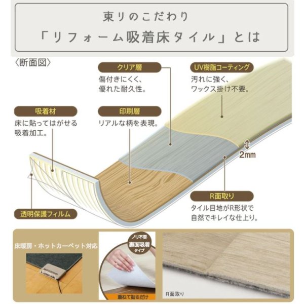 画像3: 【東リ】【サンプル無料】【賃貸OK】 LAYフローリングピタフィー PITAFI かんたん施工 貼ってはがせる簡単リフォーム　 (1ケース24枚入り）★送料無料（北海道、沖縄県、離島は除きます） (3)