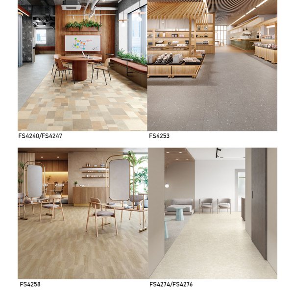 画像9: 東リ 遮音性複層ビニル床シート マチュアNW(10cm単位での販売) 1820mm(厚2mm)ワックスメンテナンス不要。高意匠ファッションシートの「マチュア」にノーワックス機能を追加。かんたんお掃除でキレイが長持ち。 (9)