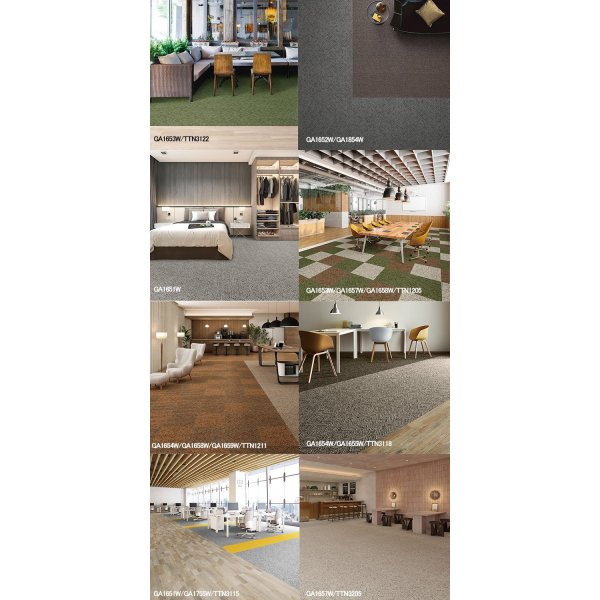 画像5: 東リ タイルカーペット GA100W   50cm×50cm　表情豊かなストライプ柄やヘリンボーン柄。35アイテム！ ランダム・ランダムへリング・シルキーライン2・サンド2・シャドウブロック★送料無料（北海道、沖縄県、離島は除きます。） (5)