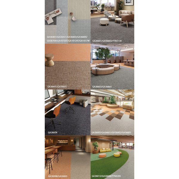 画像14: GA3600 東リ タイルカーペット　GA3600　サスティブバック　  50cm×50cm　★送料無料（北海道、沖縄県、離島は除きます）防炎・制電・撥水防汚・エコマーク (14)